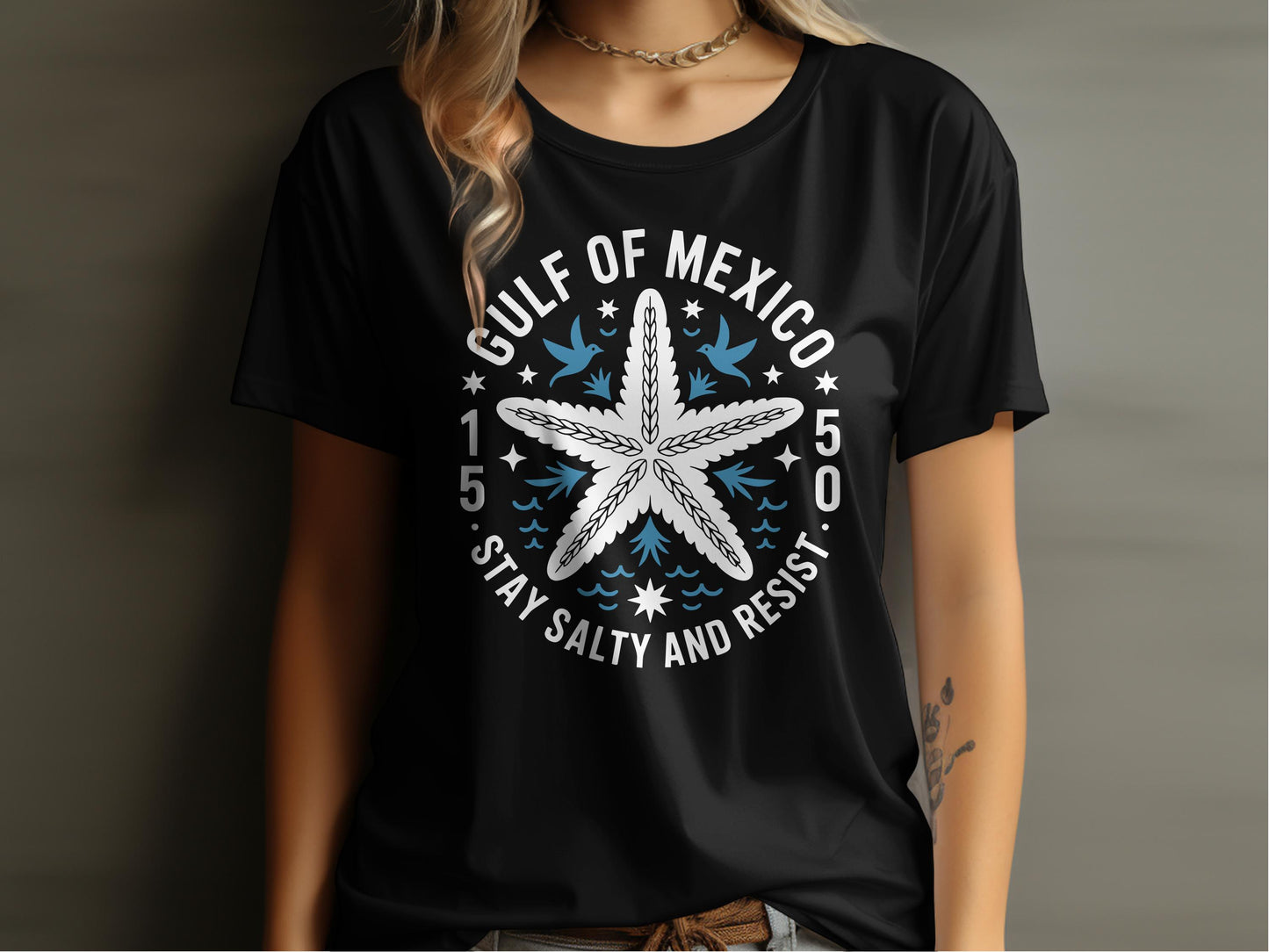 Gulf of Mexico Star Stay Salty and Resist T-shirt product type