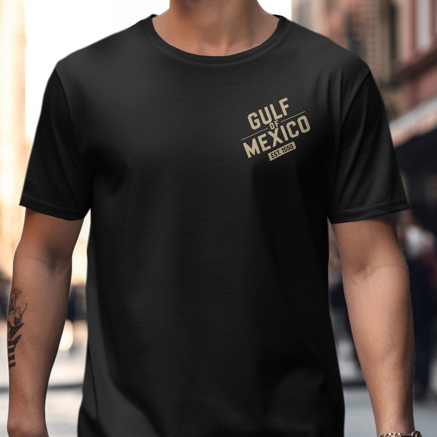 Gulf Mexico Est 1953 Graphic Black Tee Shirt product