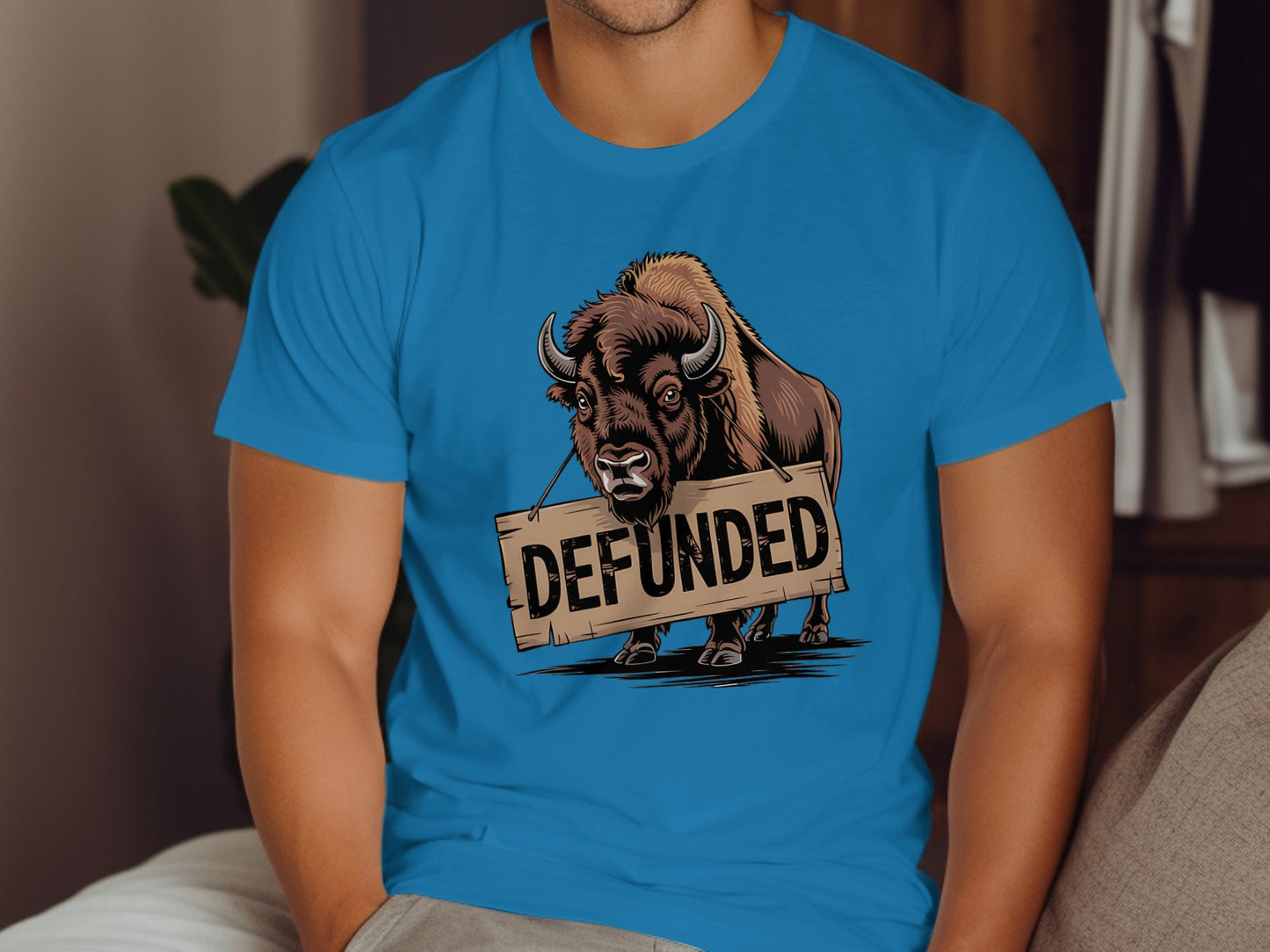 Defunded Buffalo with Sign Graphic Design T-shirt product