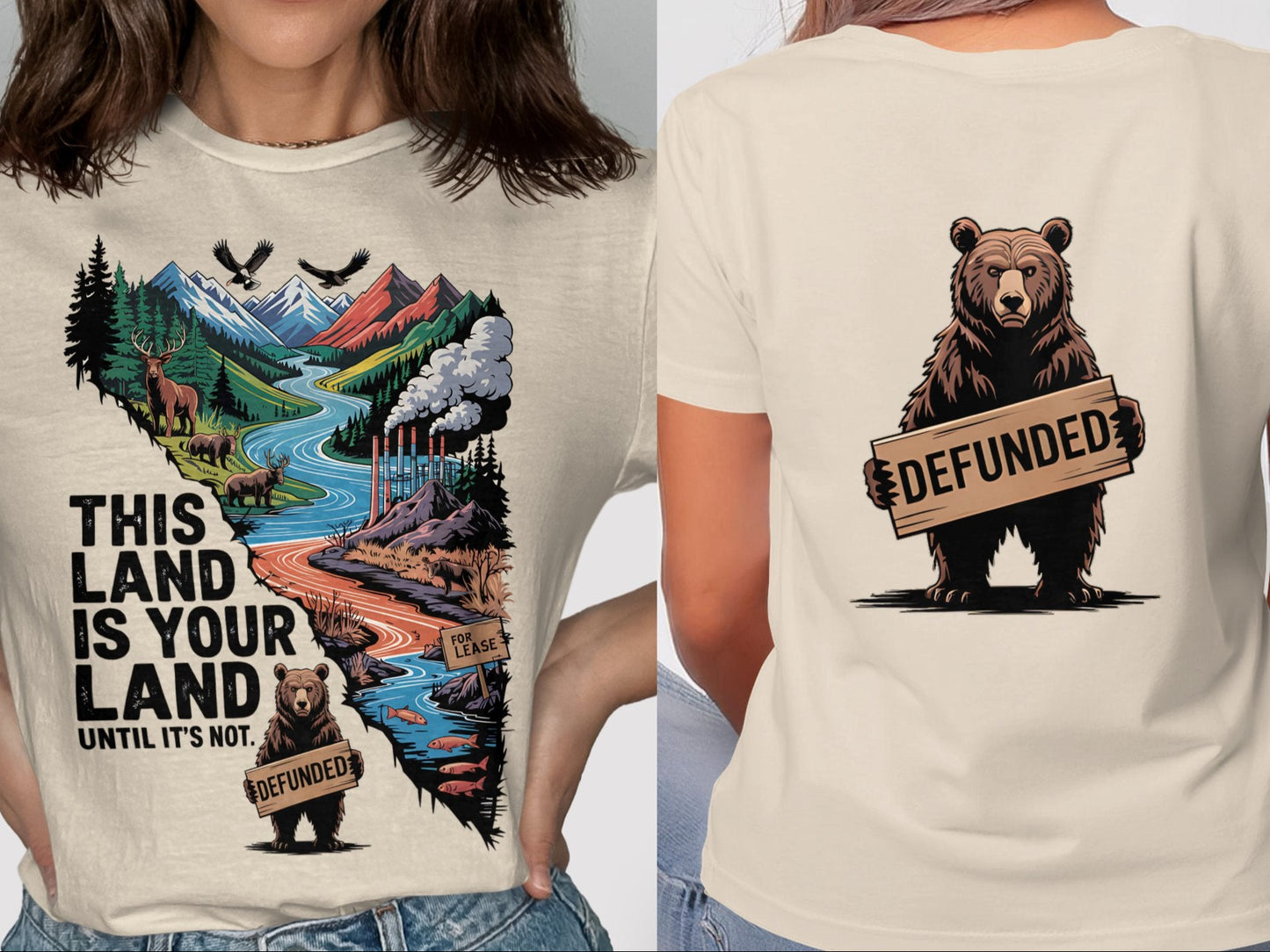 This Land is Your Land Defunded Bear Graphic Tee product
