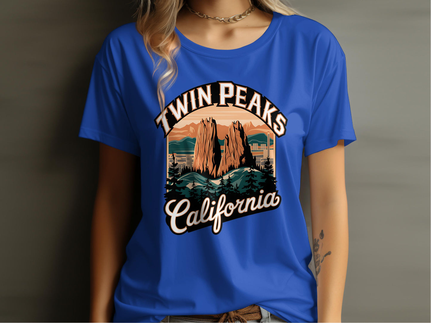Twin Peaks California Blue Graphic Tee Shirt product type