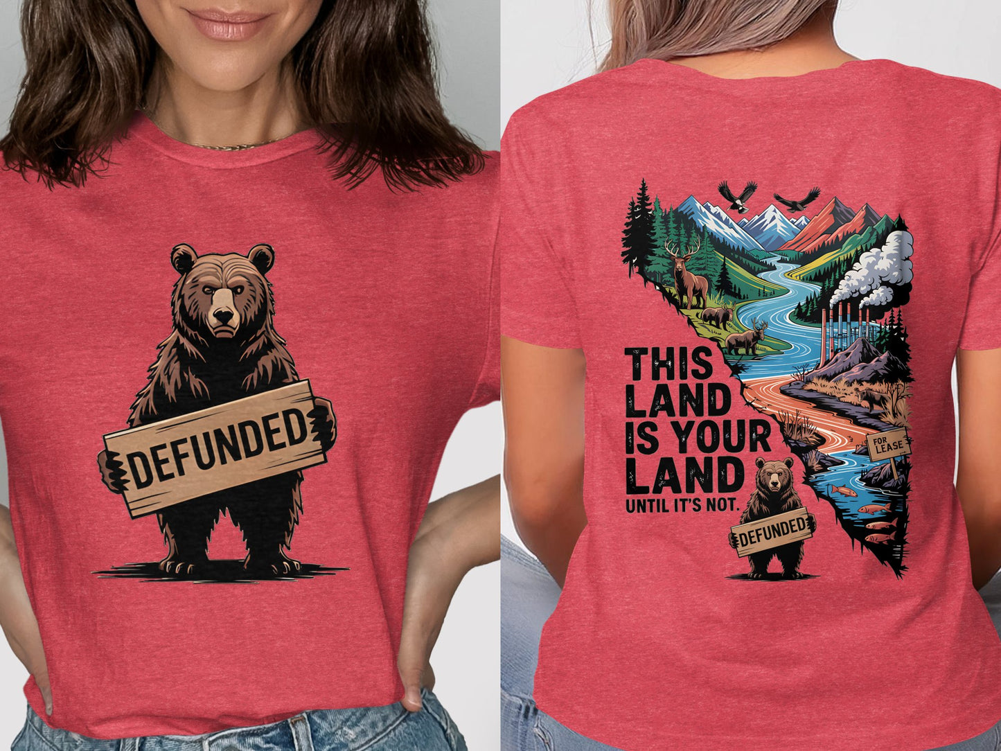 Defunded This Land Is Your Land Red Bear product type