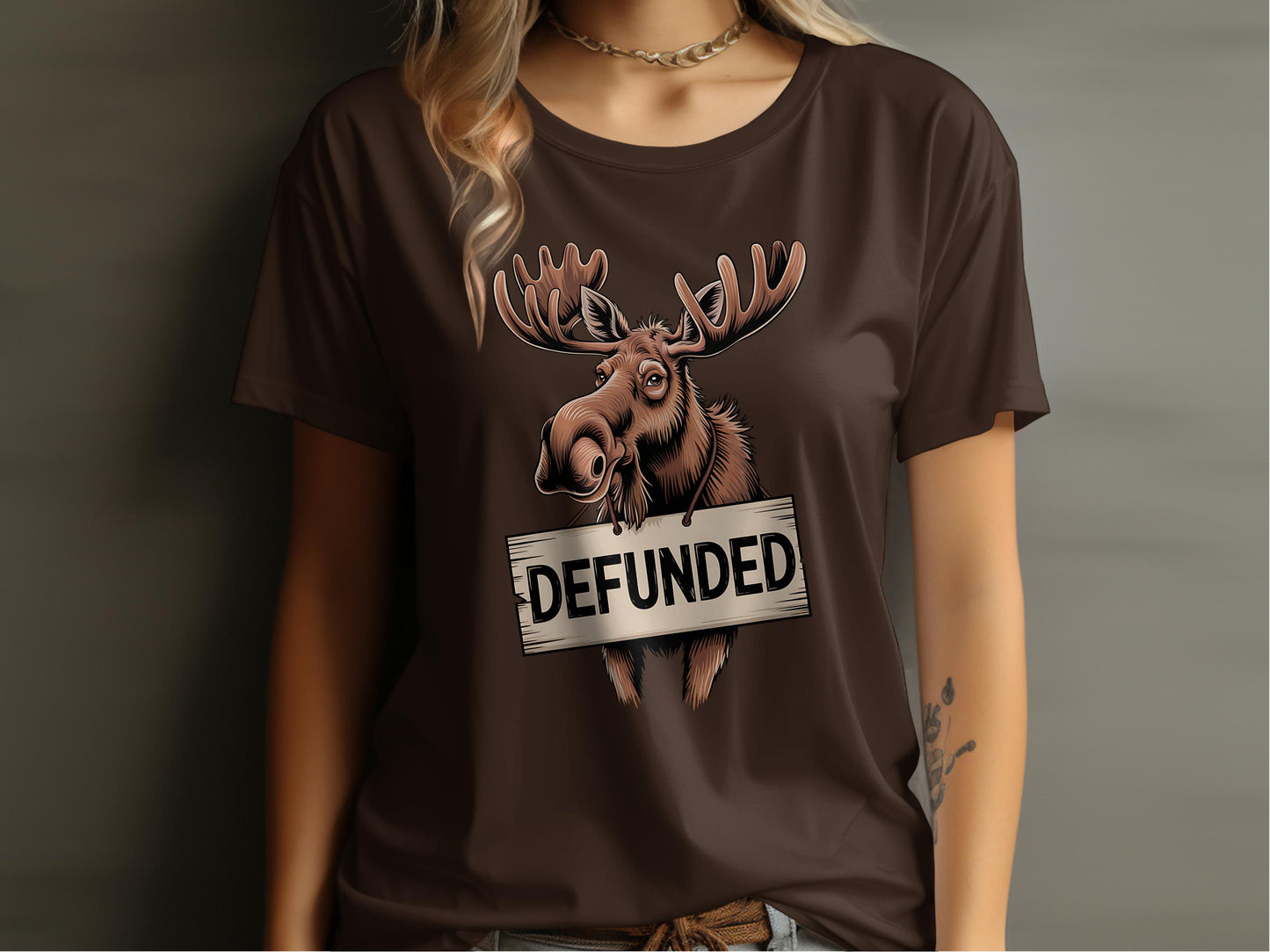 Defunded Moose Graphic Printed T-shirt product type