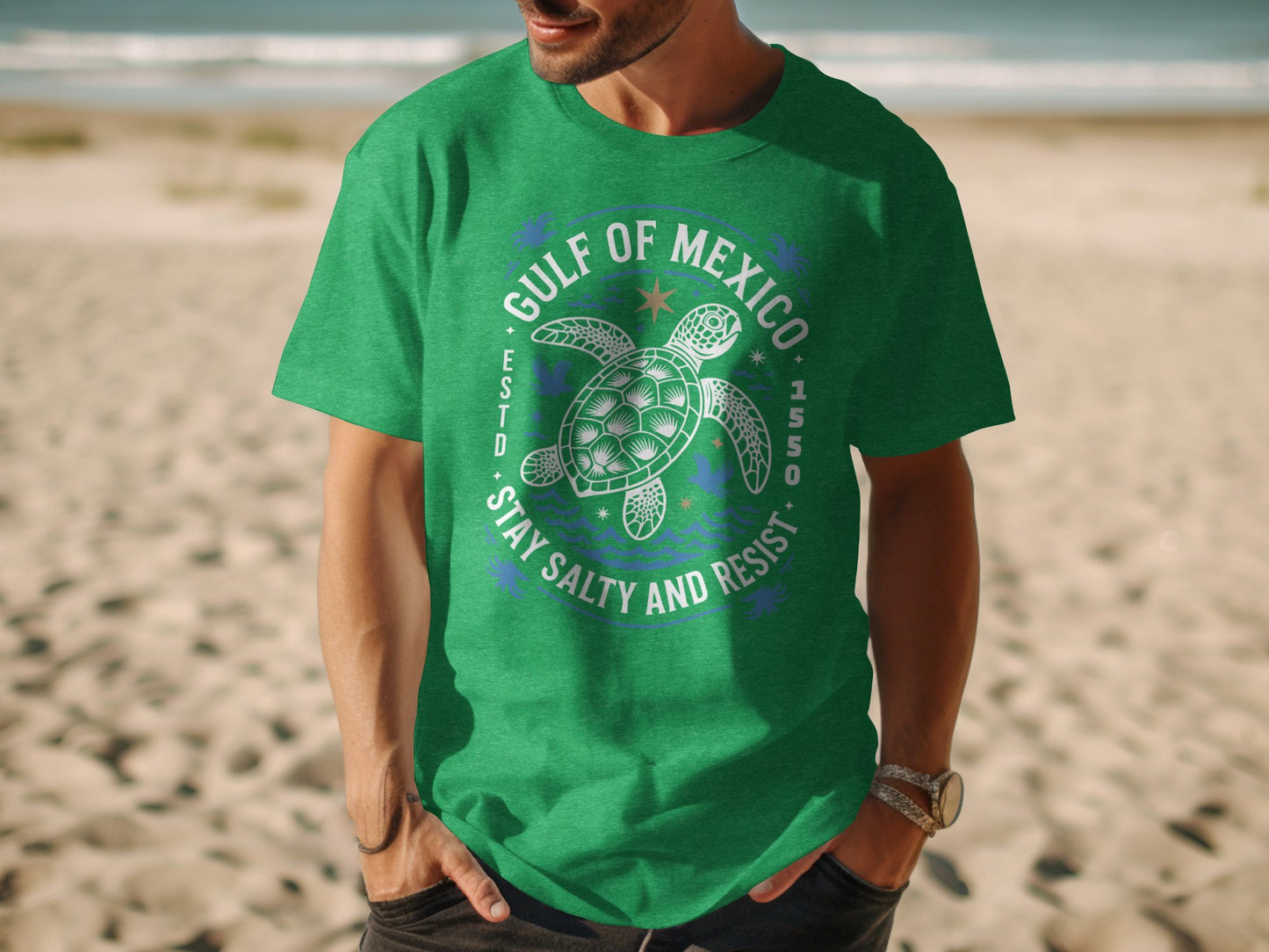 Gulf of Mexico Stay Salty and Resist Turtle T-Shirt product