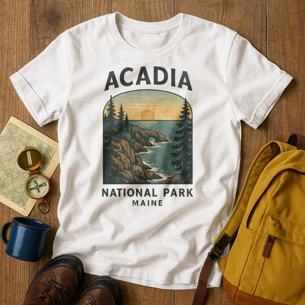 Acadia National Park Maine Graphic Design Shirt product