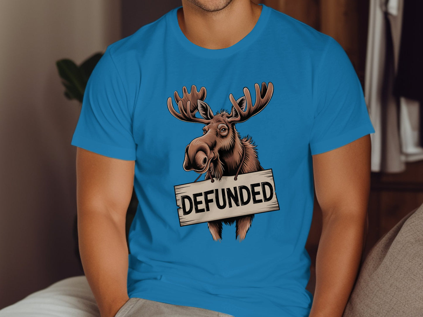 DEFUNDED Moose Graphic Printed Tee product