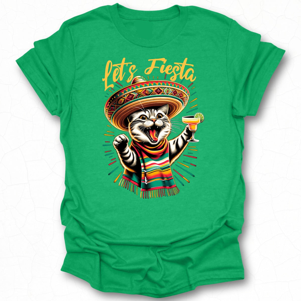 Fiesta Cat Graphic Tee for Fun Celebrations