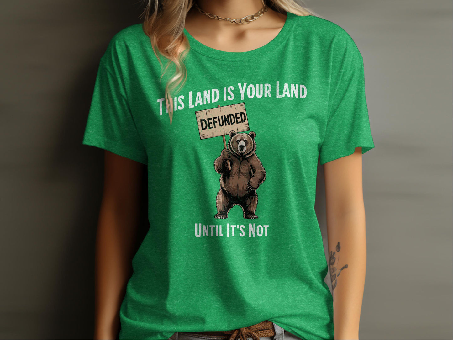 This Land is Your Land Defunded Bear Graphic T-shirt product