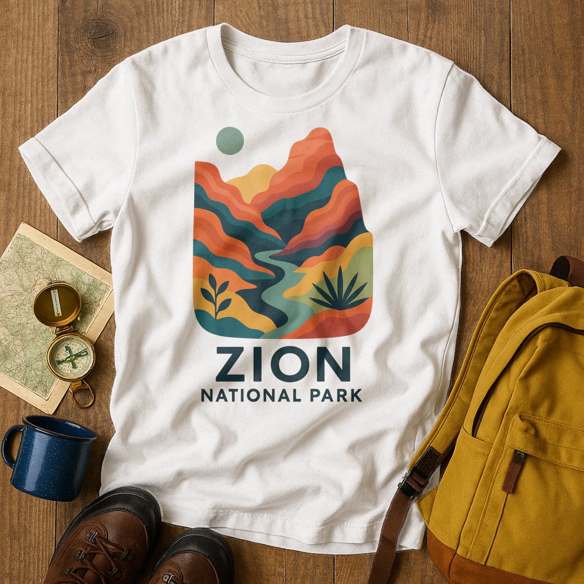 Vibrant Zion National Park Graphic T Shirt product type