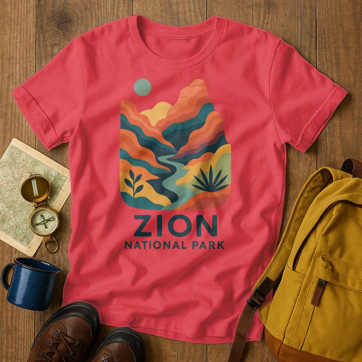 Zion National Park Scenic Design T-Shirt product