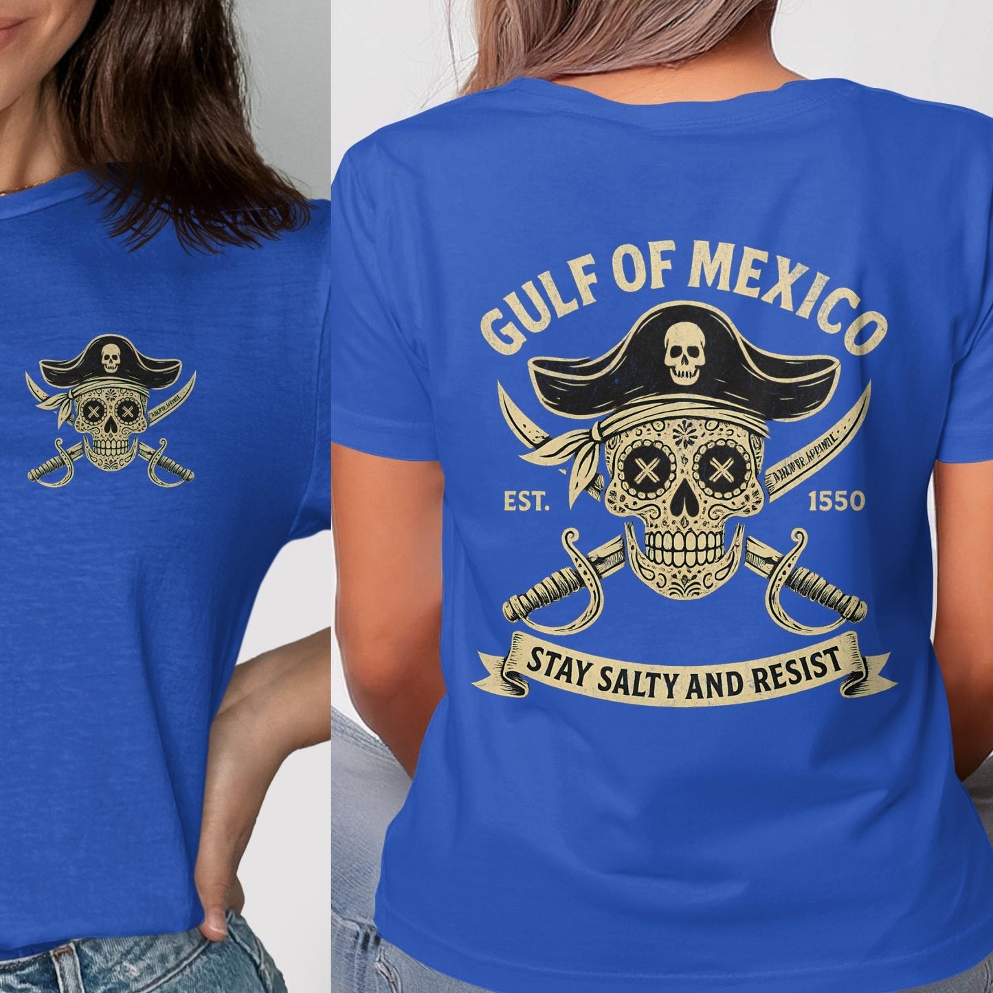 Gulf of Mexico Stay Salty and Resist graphic t-shirt product type