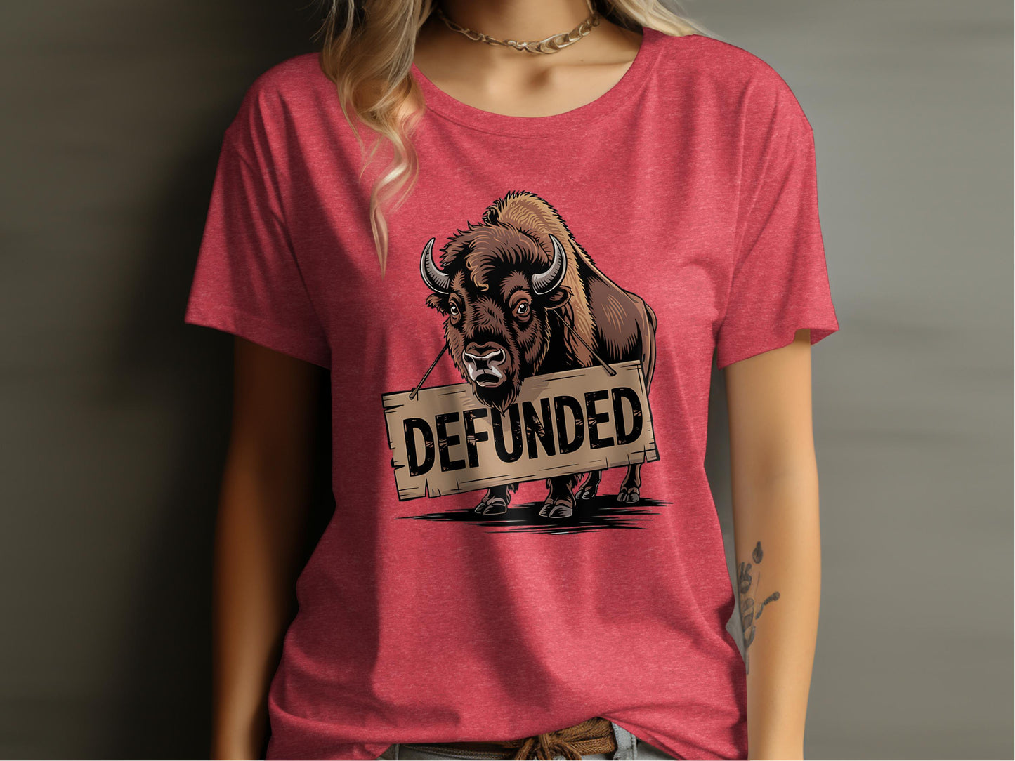 Defunded Buffalo Graphic Tee Casual Wear Product