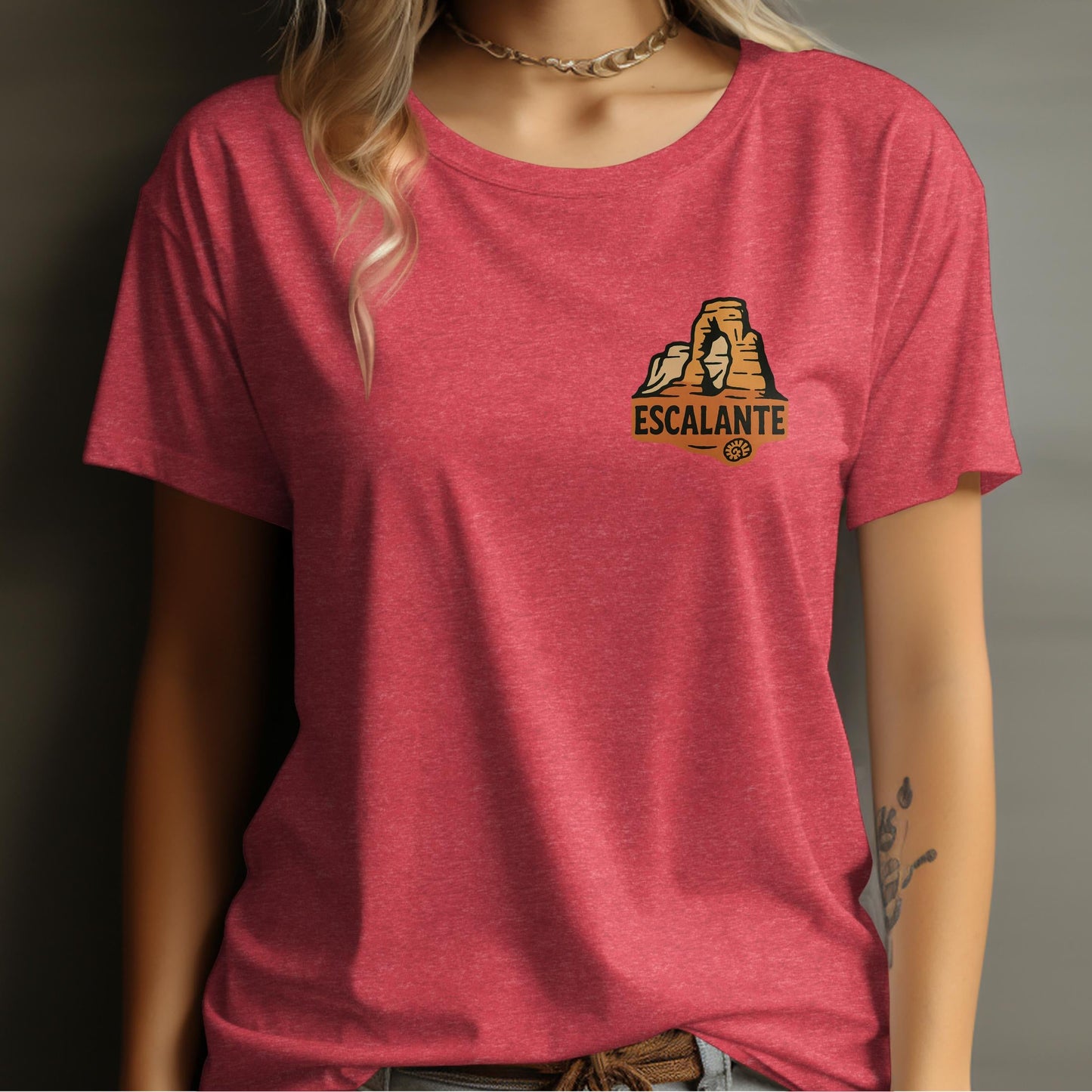 Stylish Escalante Logo Pink Casual Graphic T-Shirt product