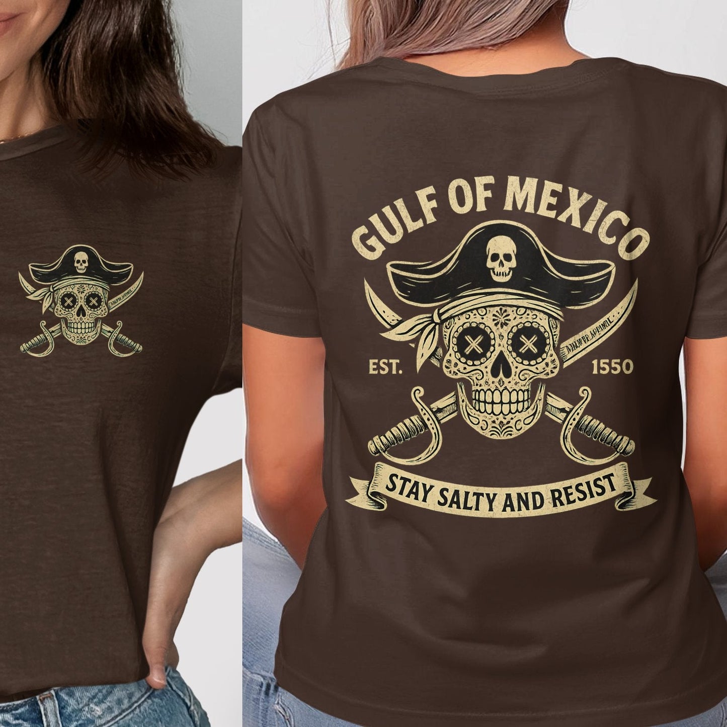 Gulf Of Mexico Stay Salty And Resist Graphic T-shirt product type