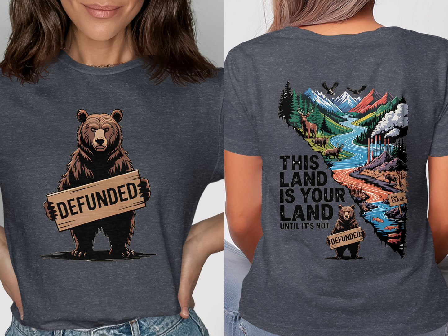 Defunded & This Land Is Your Land T-shirt product
