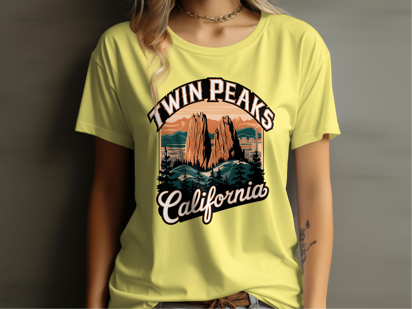 Twin Peaks California Yellow Graphic Tee product