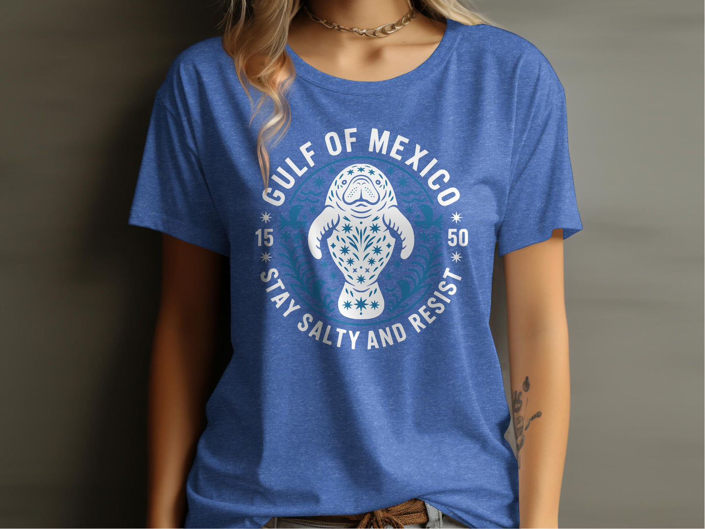 Gulf of Mexico Manatee Stay Salty and Resist T-Shirt product