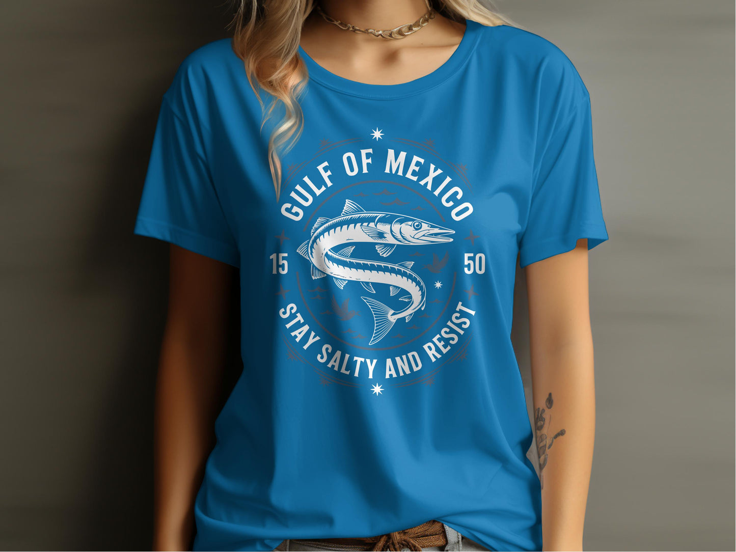 Gulf Of Mexico Stay Salty And Resist Graphic T-shirt product type