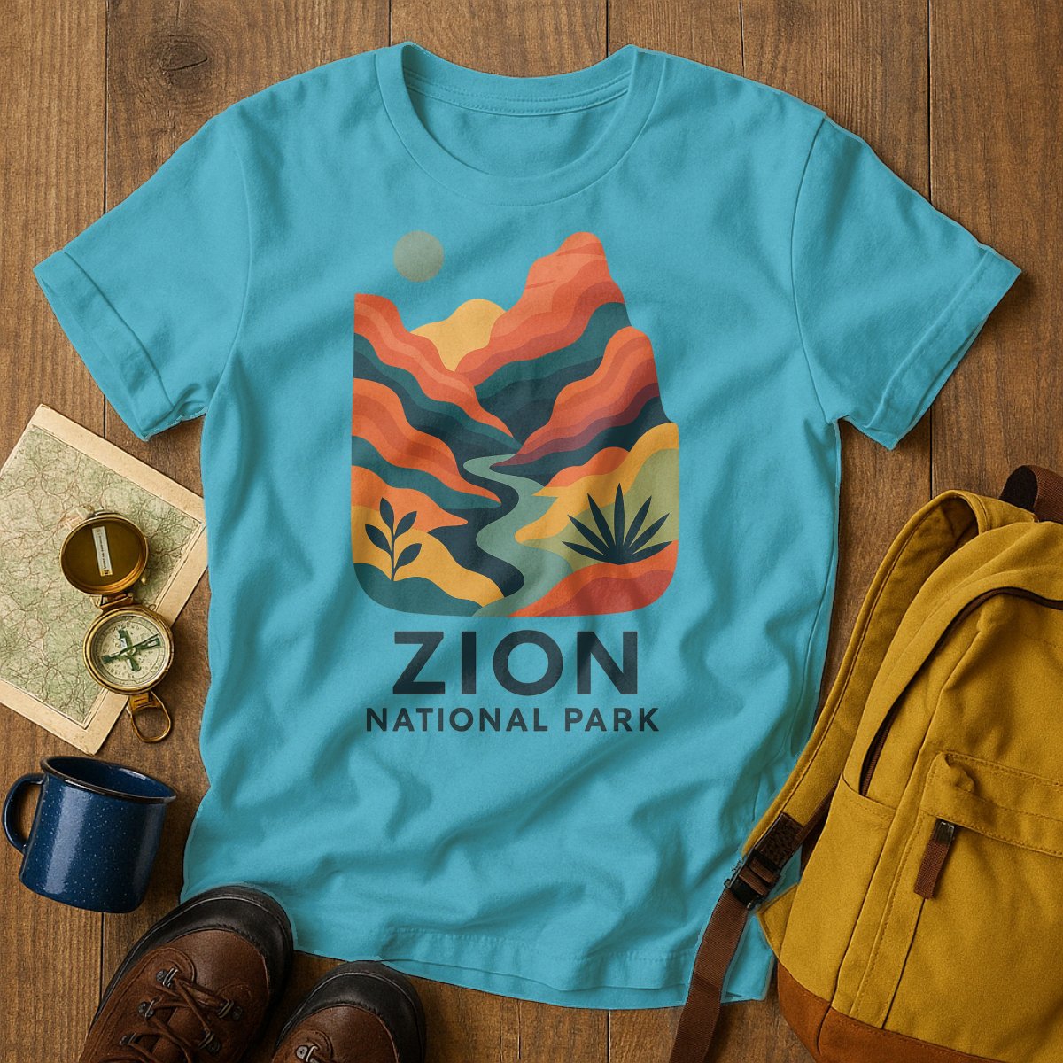 Zion National Park Scenic Design Graphic T-Shirt product type