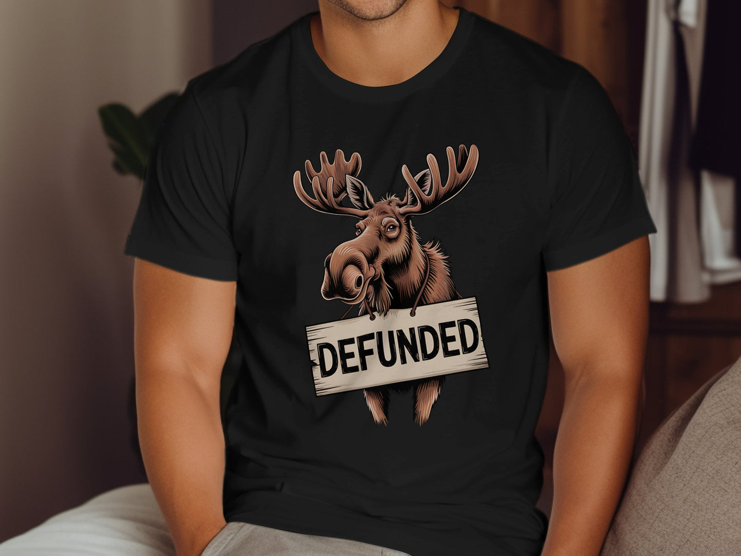 Defunded Moose Graphic Design Men's T-Shirt product type