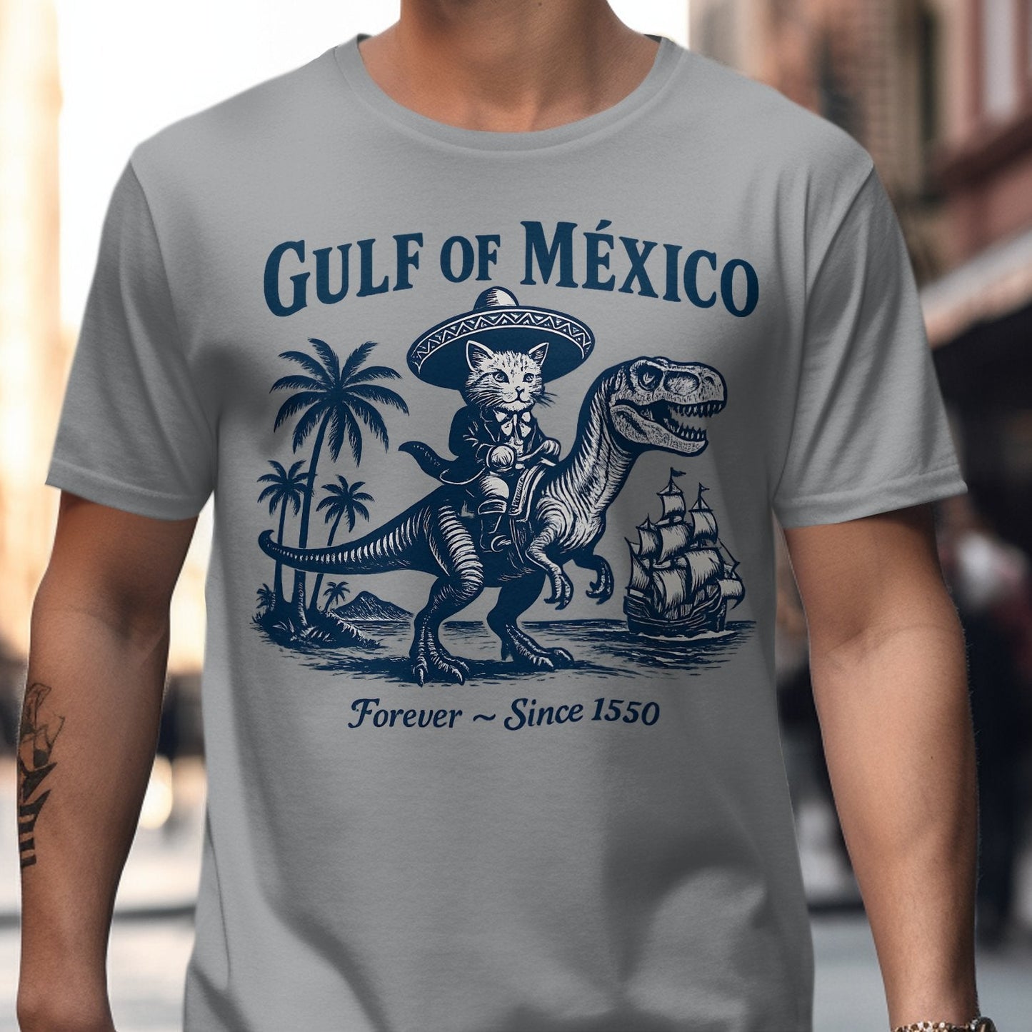 Gulf of Mexico T-Rex Rider Novelty Graphic Tee product