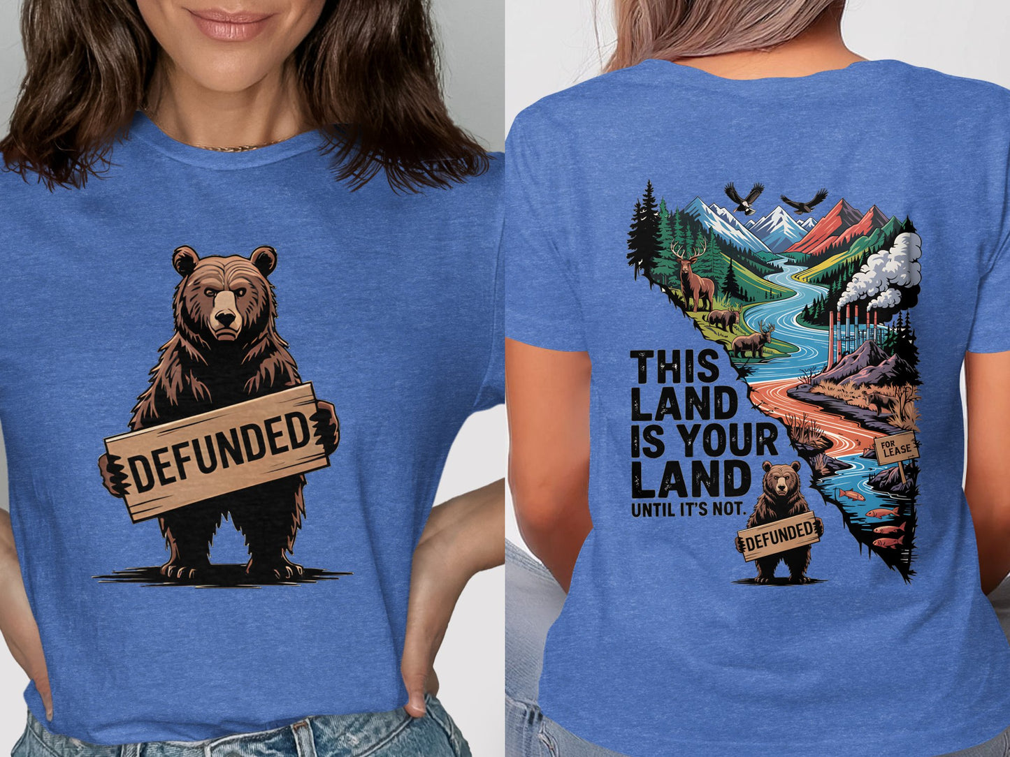 Defunded Bear This Land Is Your Land Graphic product