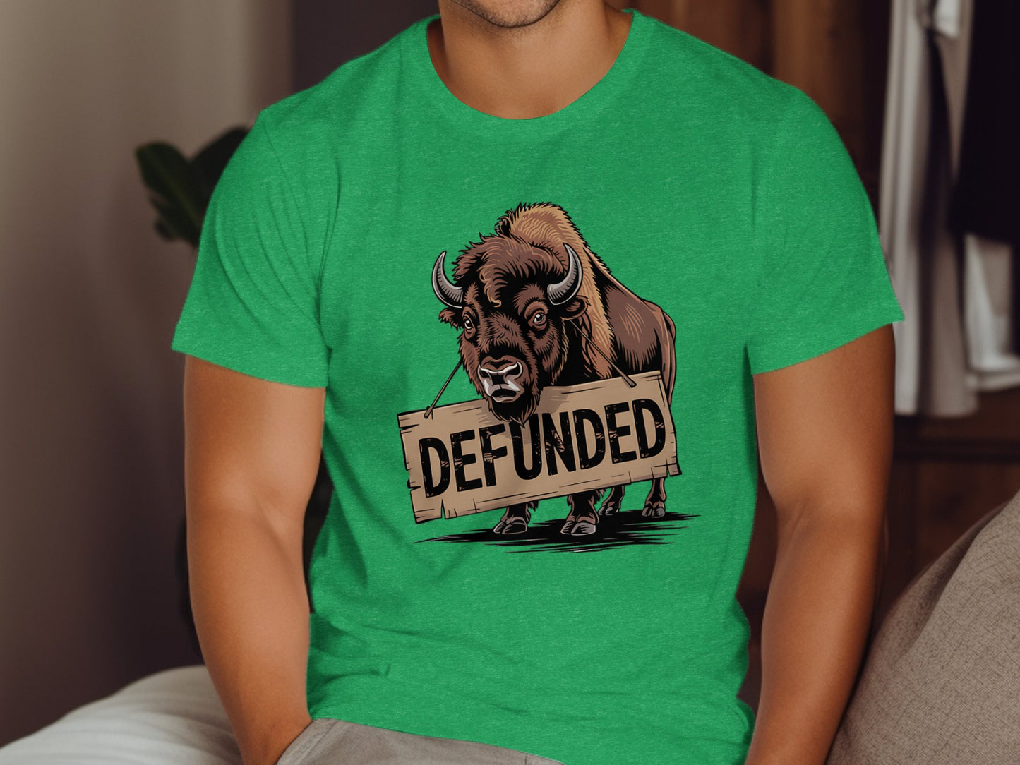 Defunded Buffalo Graphic Unisex Comfortable T-shirt product type