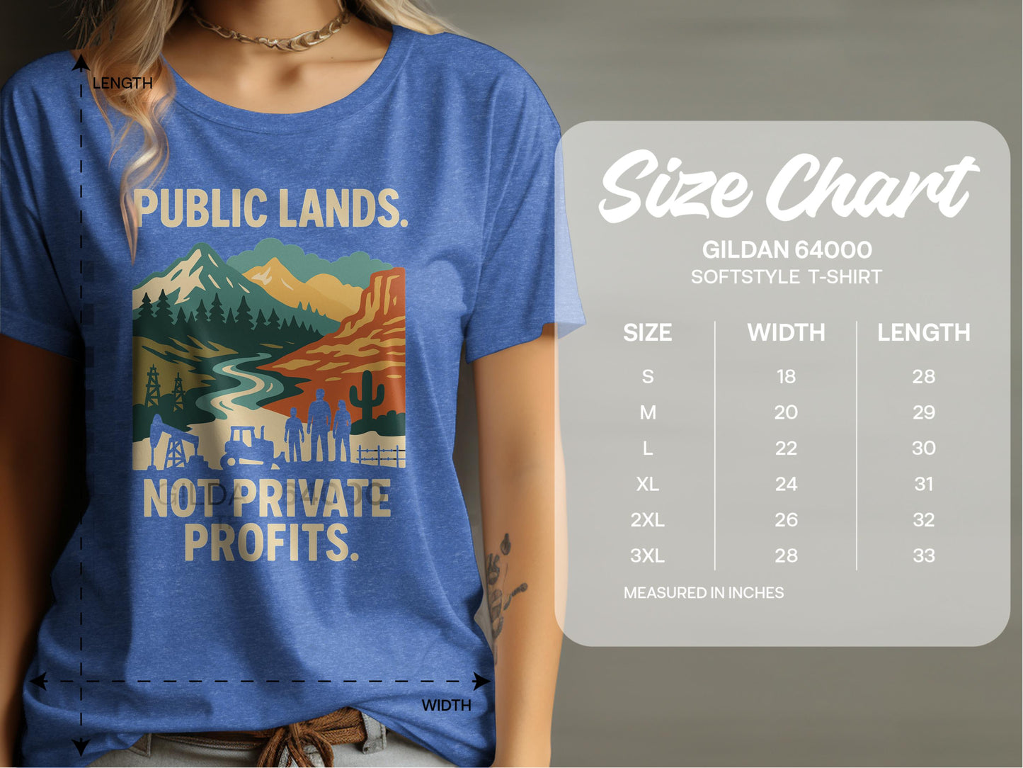 Public lands not private profits statement t-shirt product