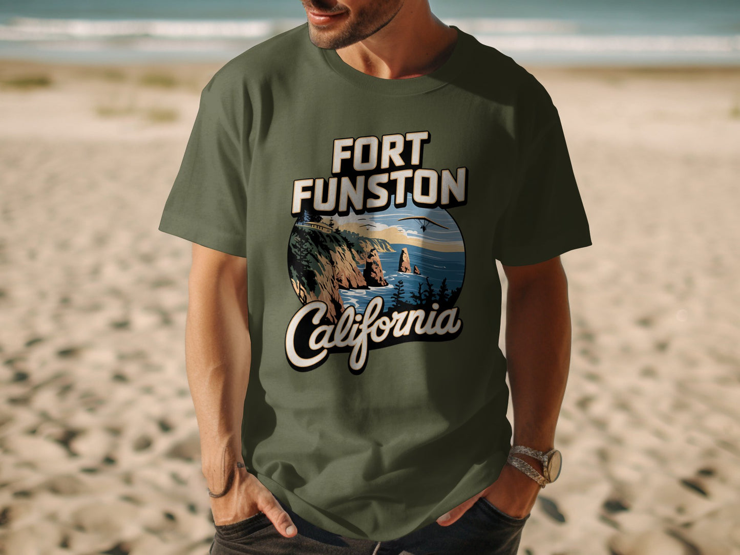 Fort Funston California Beach Scene T-shirt product