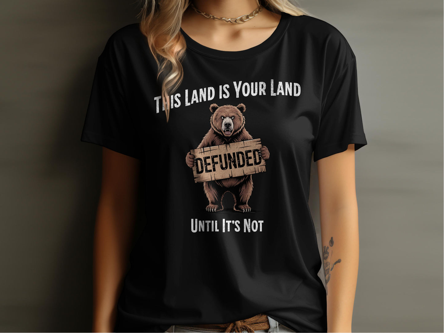 This Land Is Your Land Defunded Bear T-shirt product