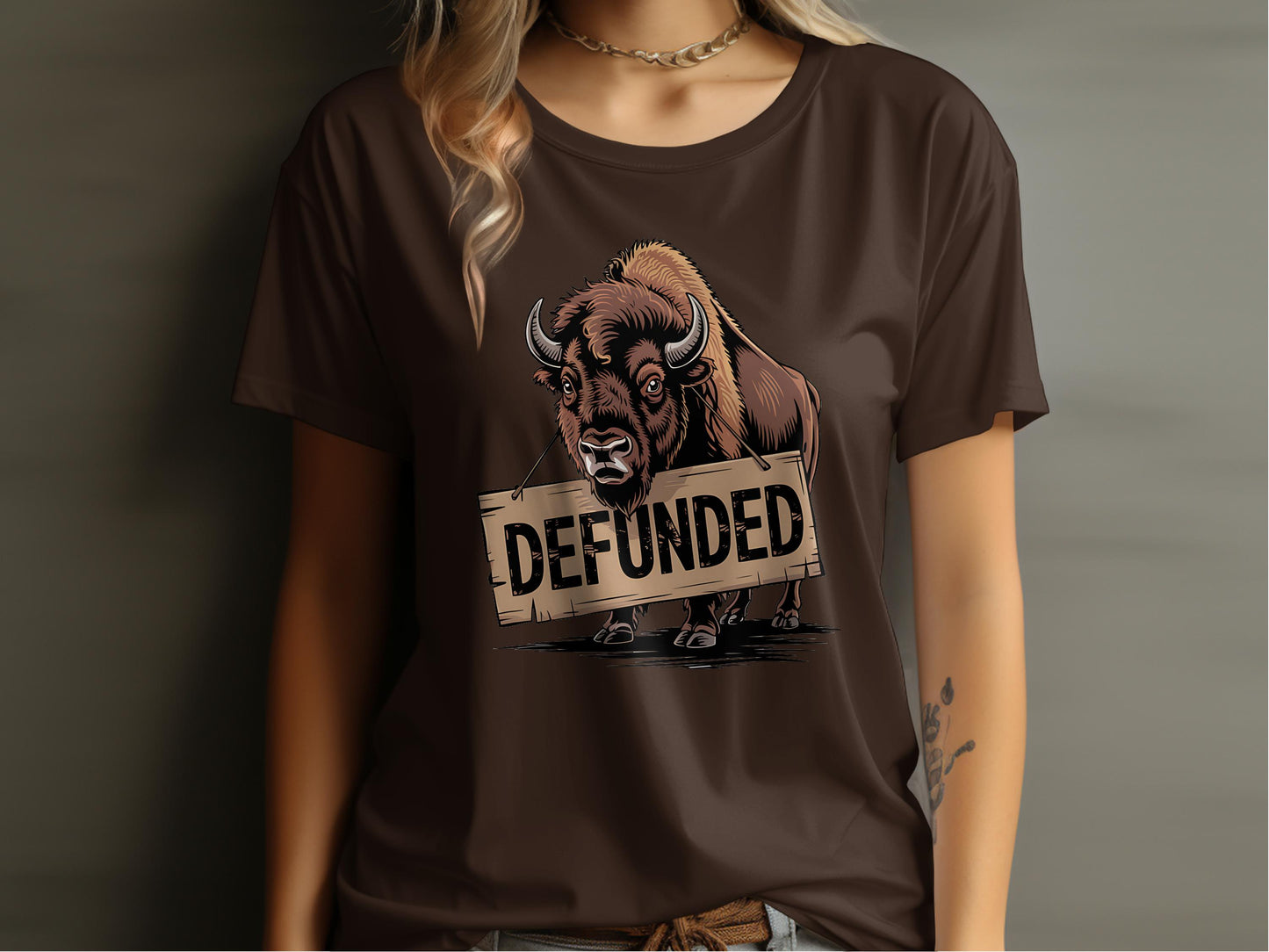 Powerful Defunded Buffalo Graphic T-Shirt product