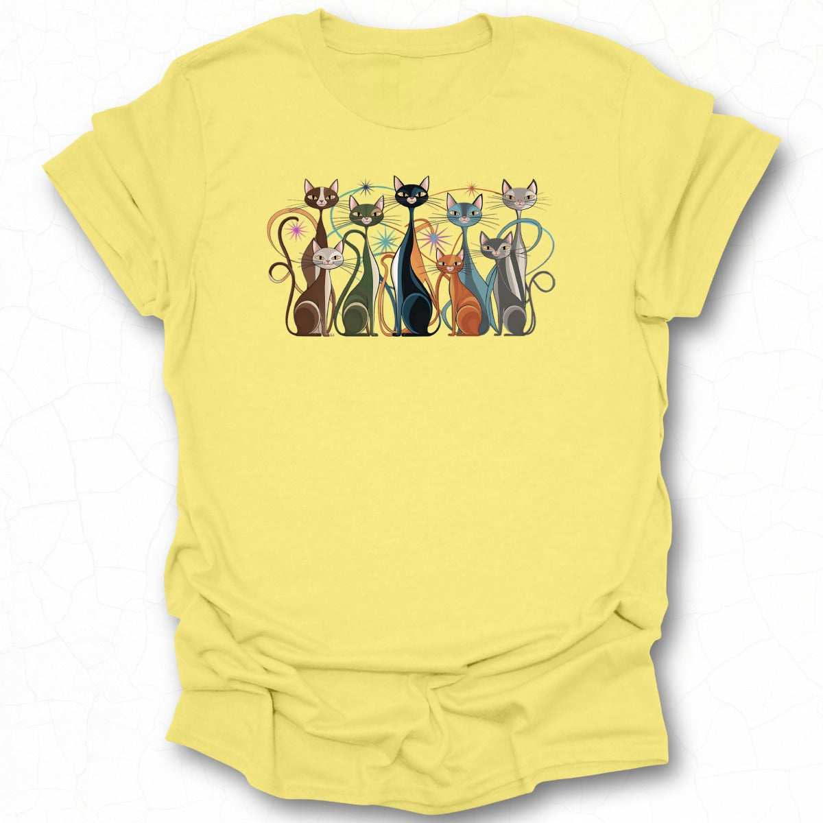 Colorful Cats with Whimsical Patterns Shirt