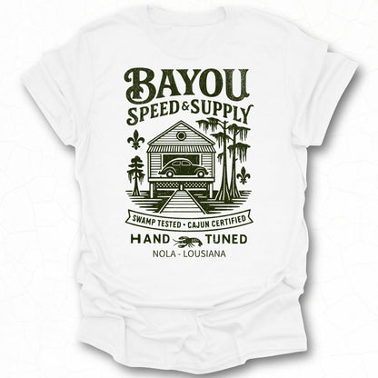 Bayou Speed and Supply Nola Louisiana T-Shirt