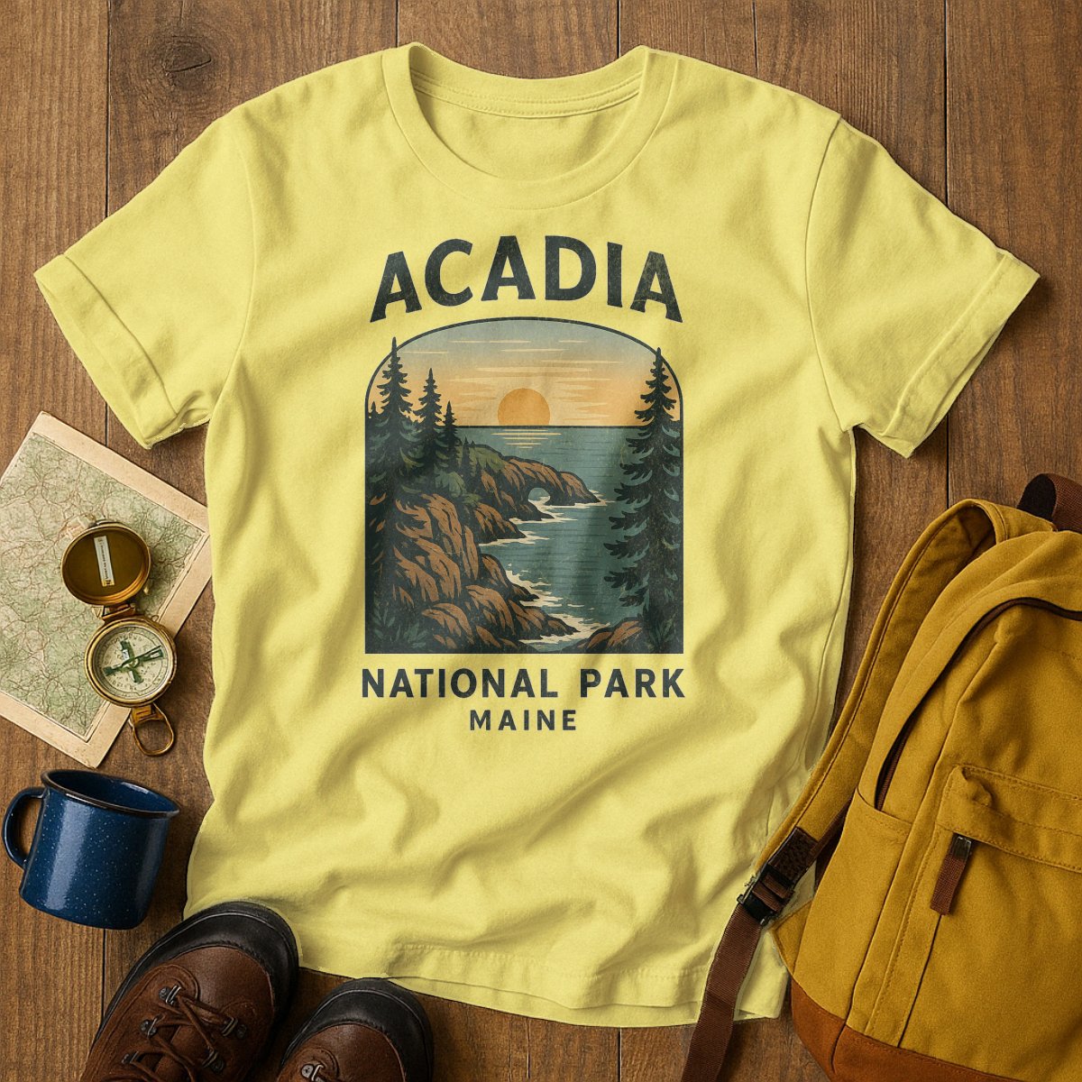 Acadia National Park Maine Scenic Graphic T-Shirt product
