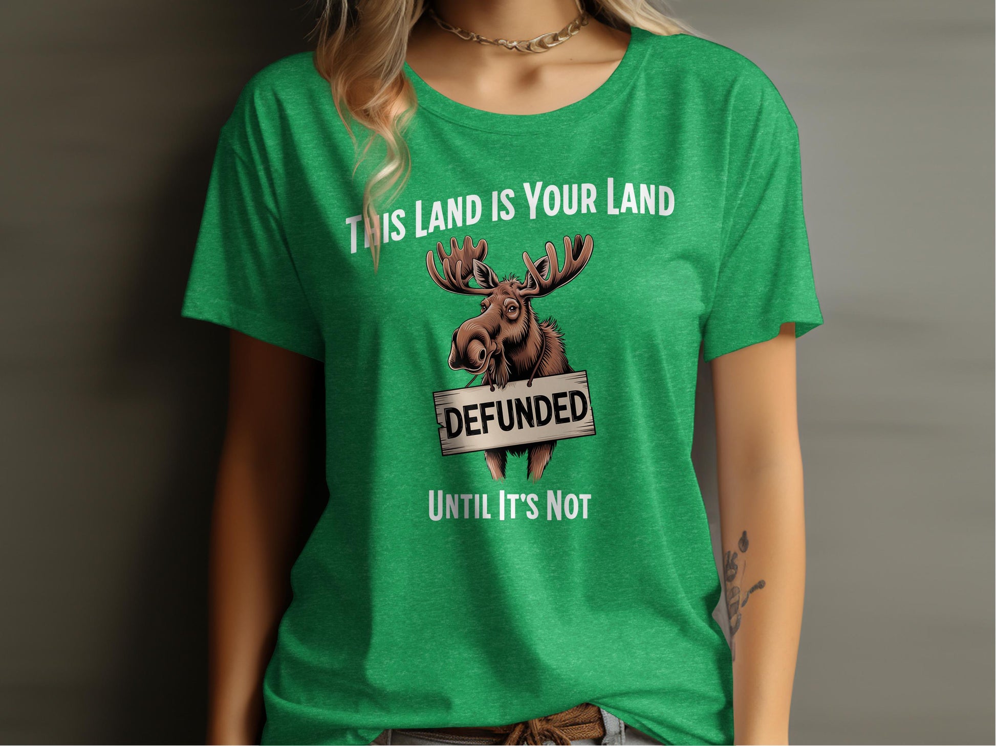 This Land Is Your Land Defunded Moose Graphic T-Shirt product type