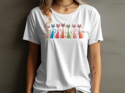 Colorful Cat Illustrations Women's T-Shirt