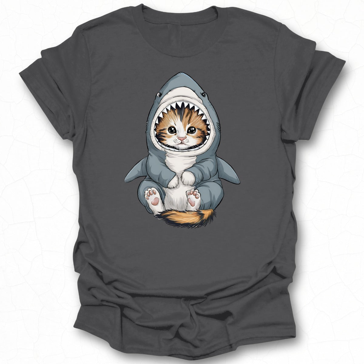 Cute Shark Cat Tee Adorable Kitten Shark Costume