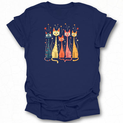 Colorful Cats Graphic Illustration Shirt product