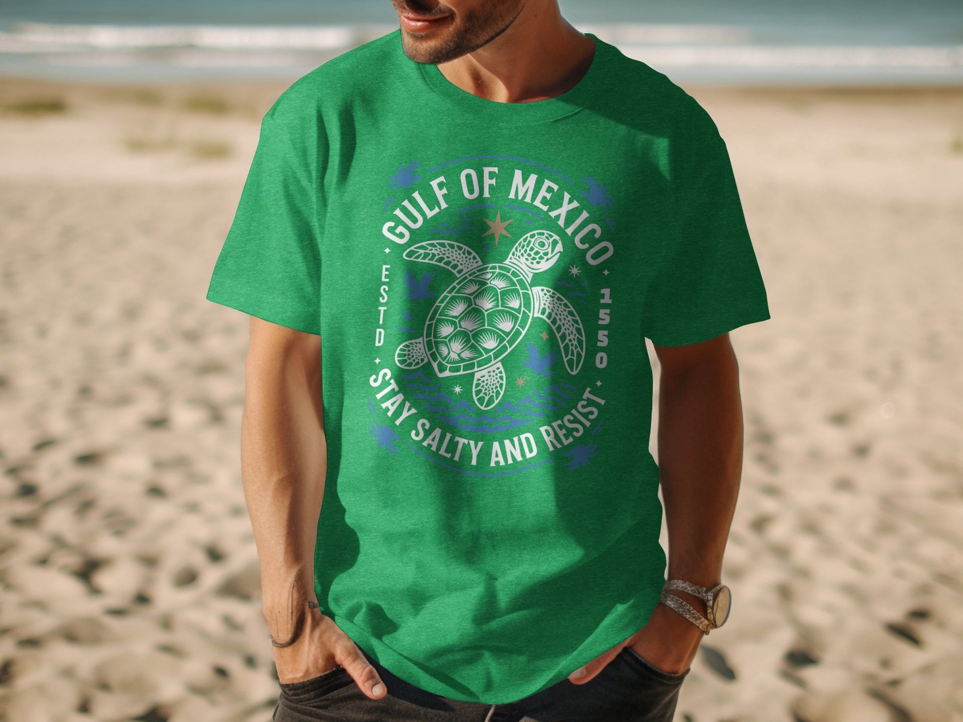 Gulf of Mexico Stay Salty and Resist Turtle T-Shirt product