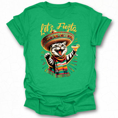 Fiesta Cat Graphic Tee for Fun Celebrations