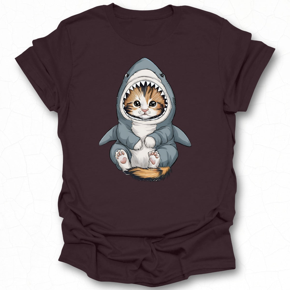 Cute Kitten in Shark Costume Graphic T-Shirt Product