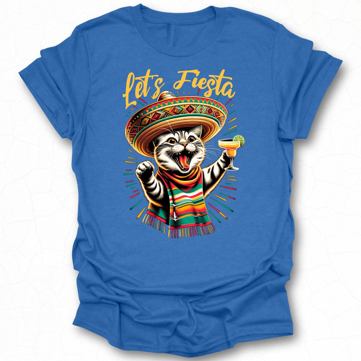 Let's Fiesta Shirt Featuring Sombrero Wearing Cat