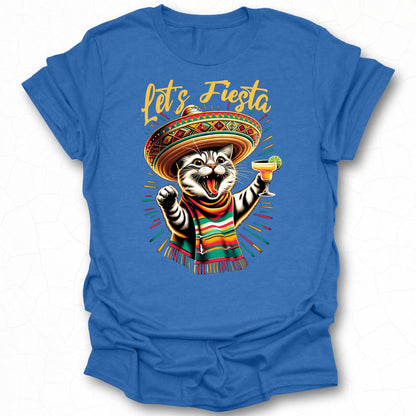 Let's Fiesta Shirt Featuring Sombrero Wearing Cat