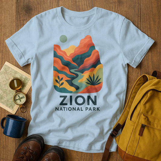 Zion National Park scenic graphic tee product