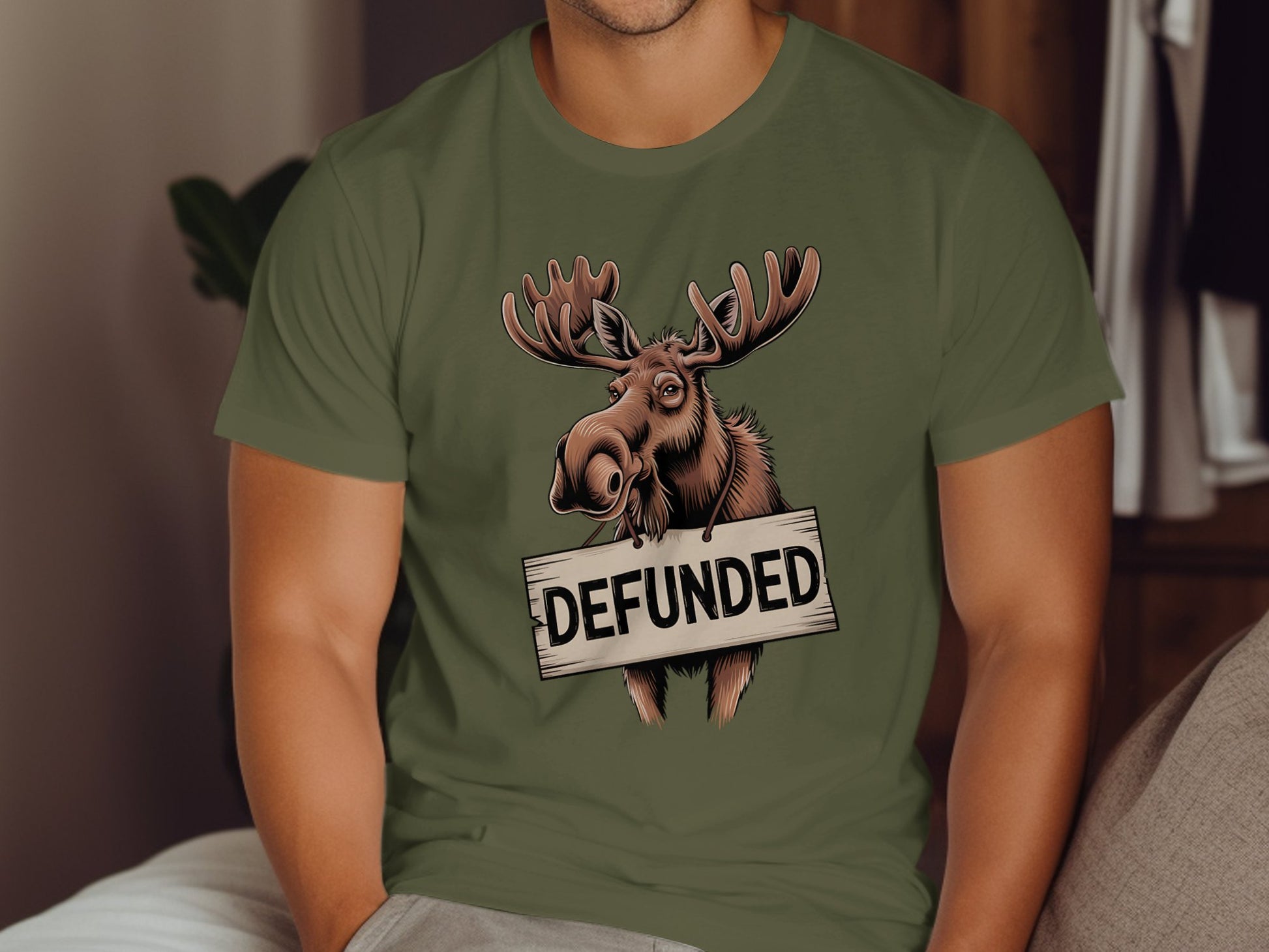 Defunded Moose Graphic T-Shirt Casual Wear product type