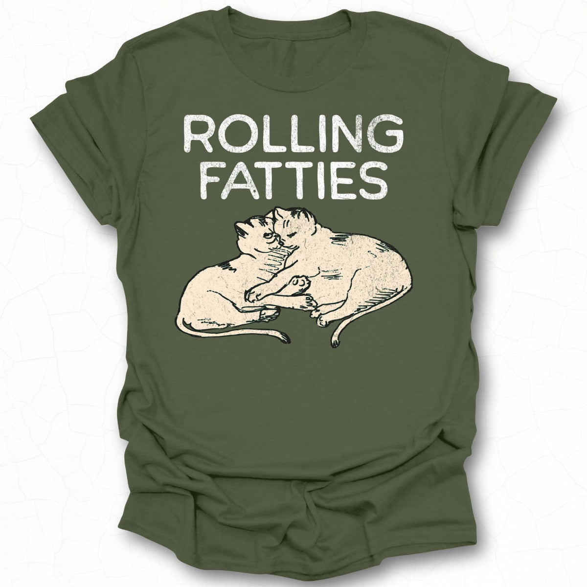 Rolling Fatties Graphic Tee for Cat Lovers
