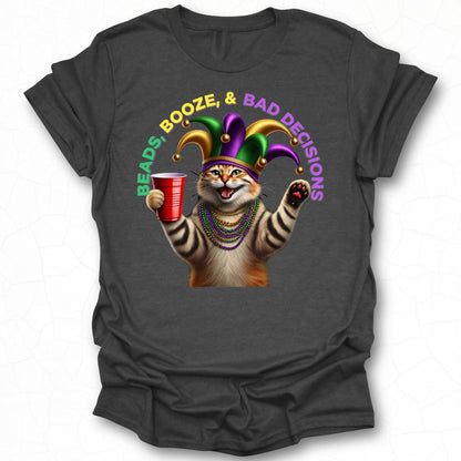 Beads Booze And Bad Decisions Graphic Shirt