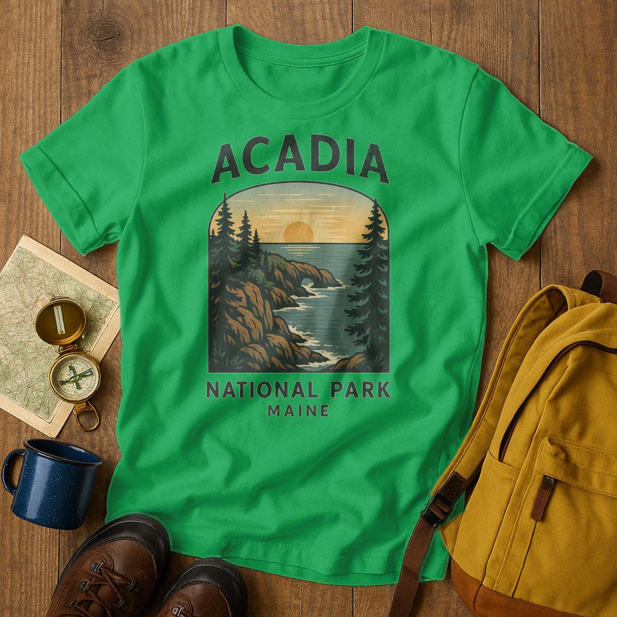Acadia National Park Maine Scenic Graphic T-Shirt product type
