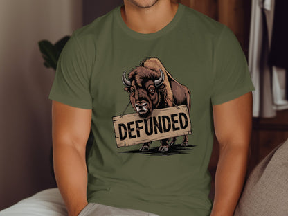 Defunded Buffalo Illustration Graphic Men's Shirt product