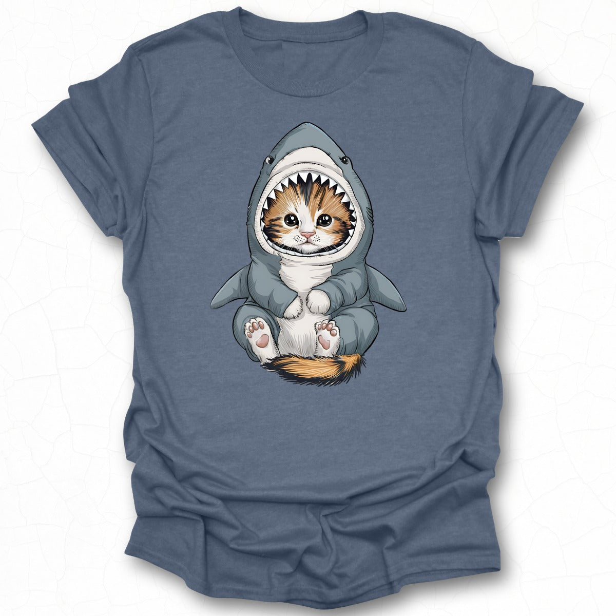Cute Kitten in Shark Costume Graphic Tee product